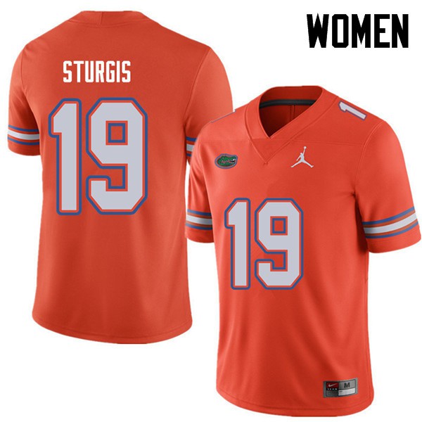 Jordan Brand Women #19 Caleb Sturgis Florida Gators College Football Jersey Orange